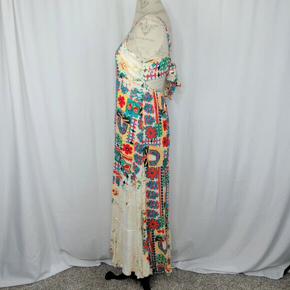 Paper Heart Anthropologie Dress Medium Maxi Aztec Sunrise - Picture 5 of 10